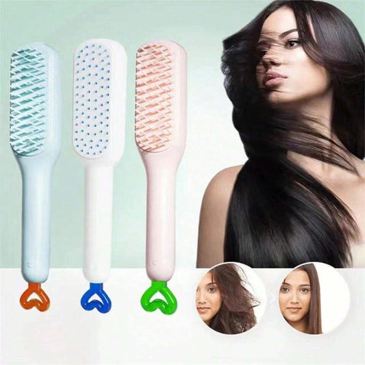 Pack Of 03 – Self Cleaning Hair Comb