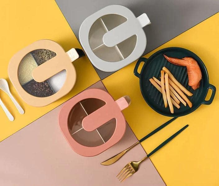 4 In 1 Partition Kitchen Masala Box
