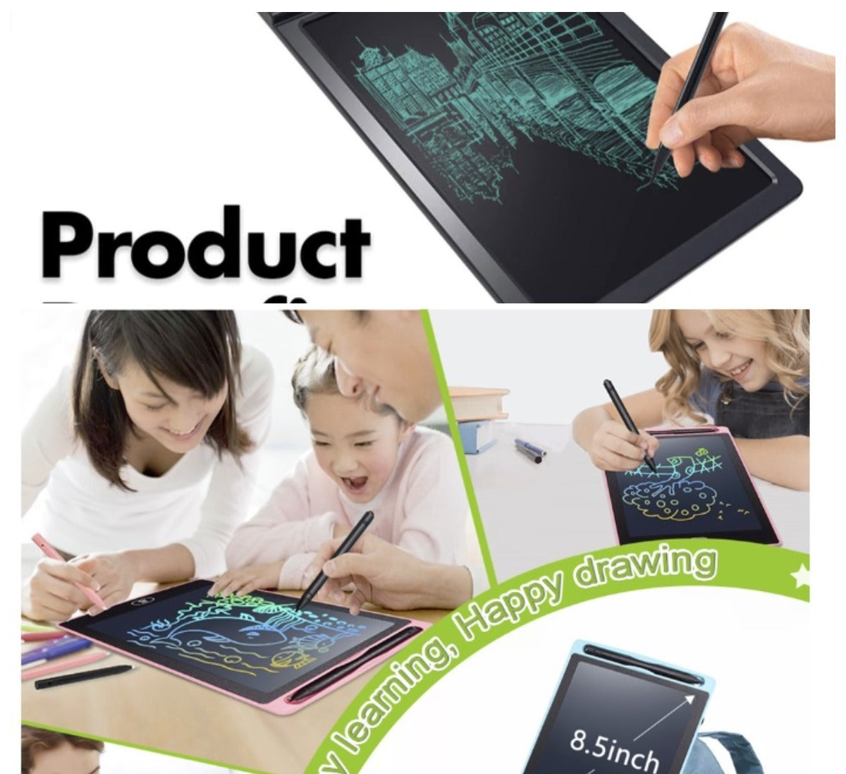 8.5 Inch LCD writing Tablet for kids practices