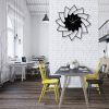 3D Wooden Floral Wall Clock Modern Home Decorations For Living Room or Bedroom