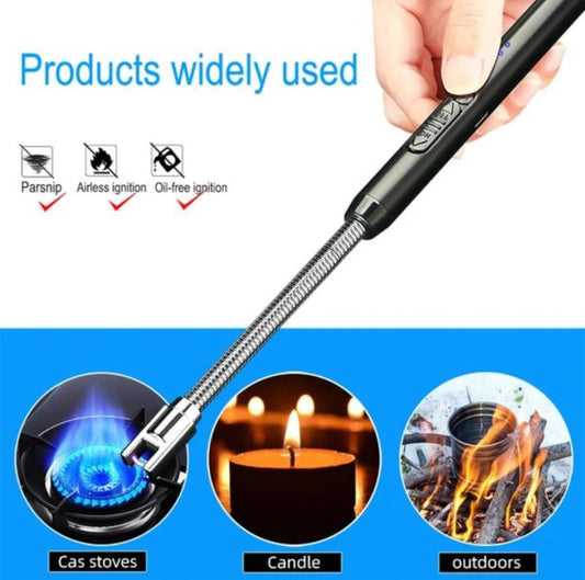 Arc Lighter With Usb Charging | Flameless Windproof | Led Battery Display | Safety Switch | Rotate 360 Degrees