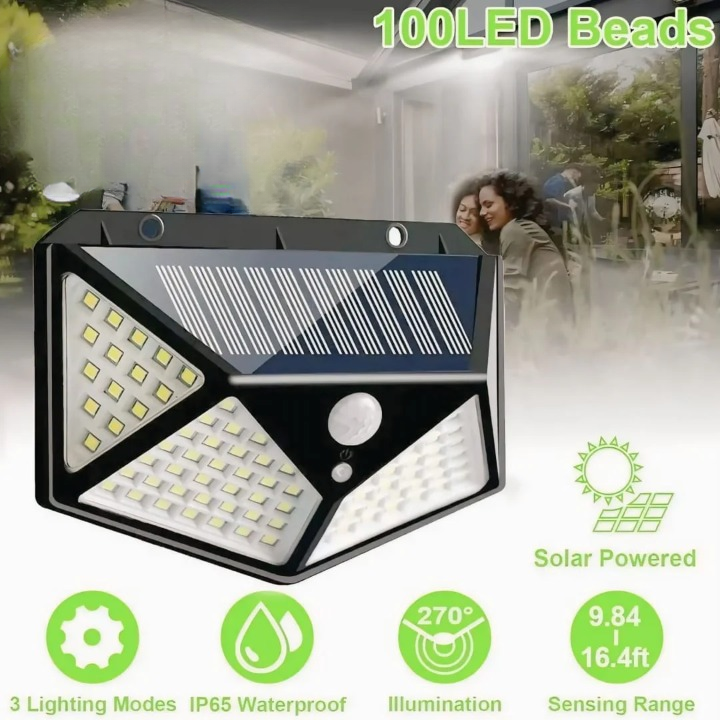 Solar Charging Led Induction Motion Sensor Wall Lamp For Outdoor